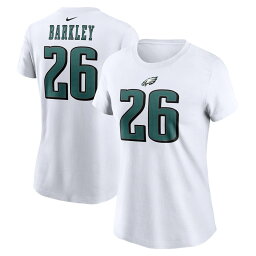 Women's Nike Saquon Barkley White Philadelphia Eagles Player Name & Number T-Shirt