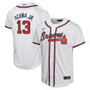 【公式グッズ】MLB ブレーブス ロナルド・アクーニャJr. ホーム ユニフォーム (レプリカ) Nike ナイキ キッズ ホワイト (OST Youth Ho...