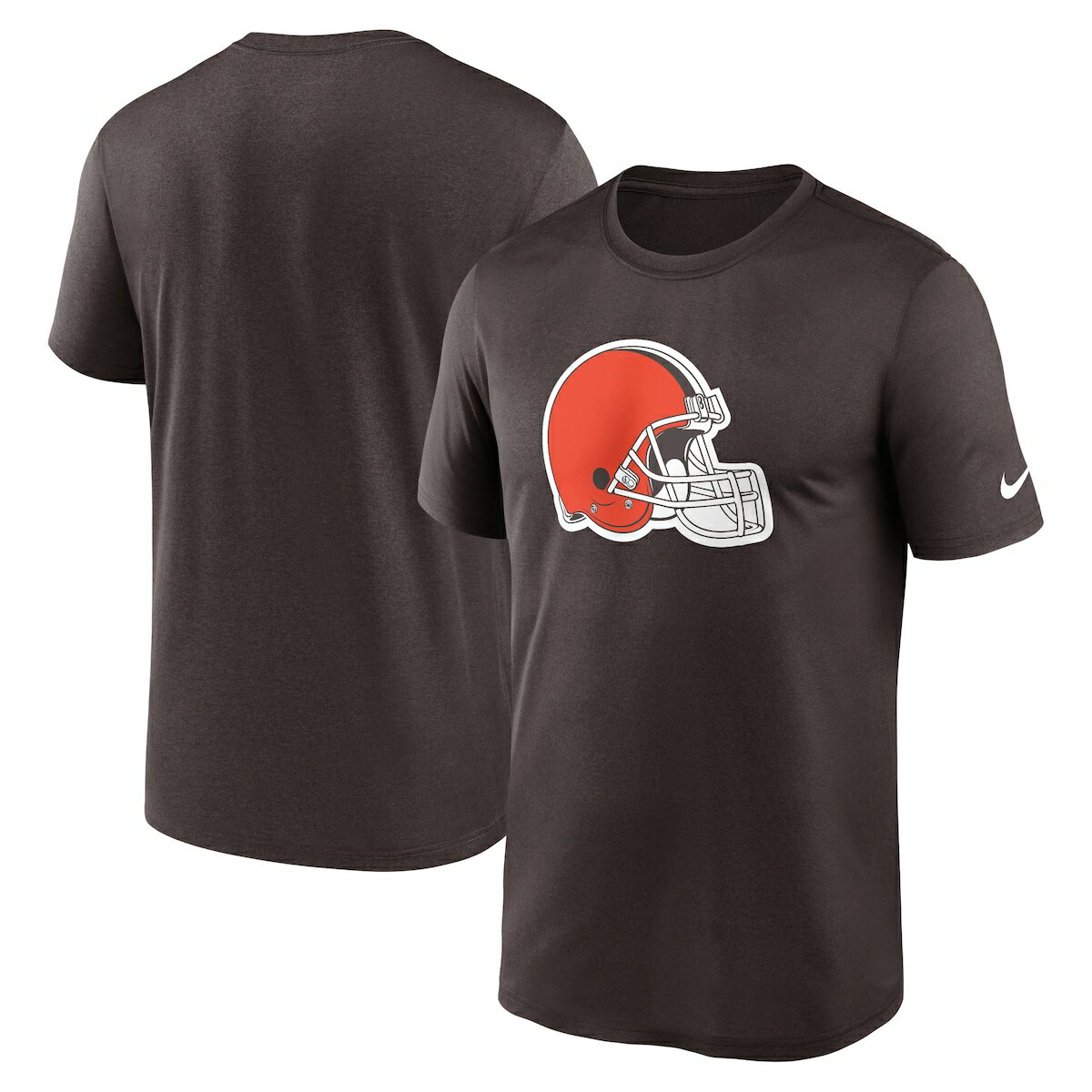 Men's Nike Brown Cleveland Browns Legend Logo Helmet Performance T-Shirt