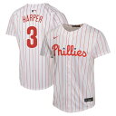 【公式グッズ】MLB フィリーズ ブライス・ハーパー ホーム ユニフォーム (レプリカ) Nike ナイキ キッズ ホワイト (OST Youth Home G...
