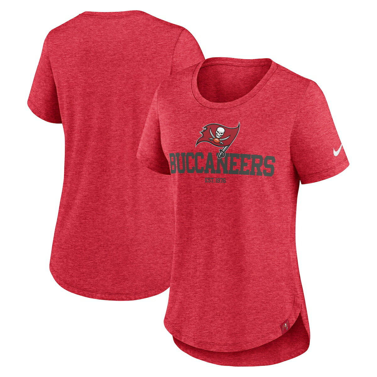 NFL バッカニアーズ Tシャツ Nike ナイキ レディース ヘザーレッド (24 Women's Nike Triblend Fashion Top)