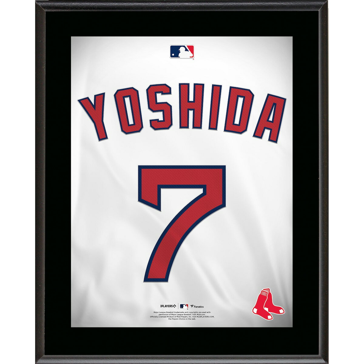 Masataka Yoshida Boston Red Sox 10.5" x 13" Jersey Number Sublimated Player Plaque