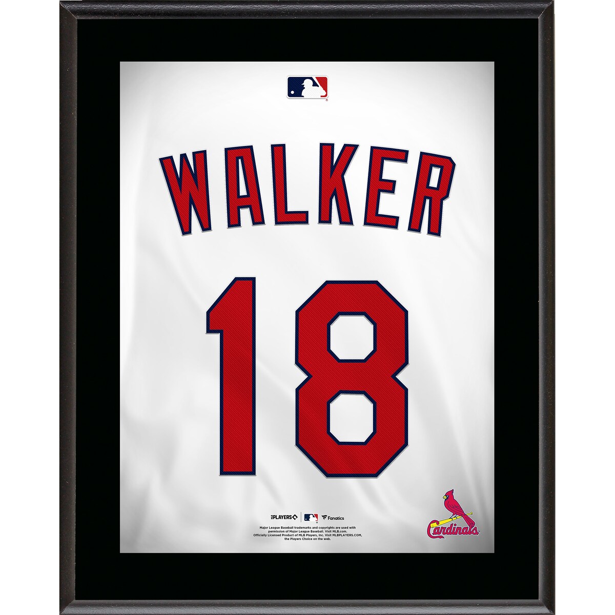 Jordan Walker St. Louis Cardinals 10.5" x 13" Jersey Number Sublimated Player Plaque
