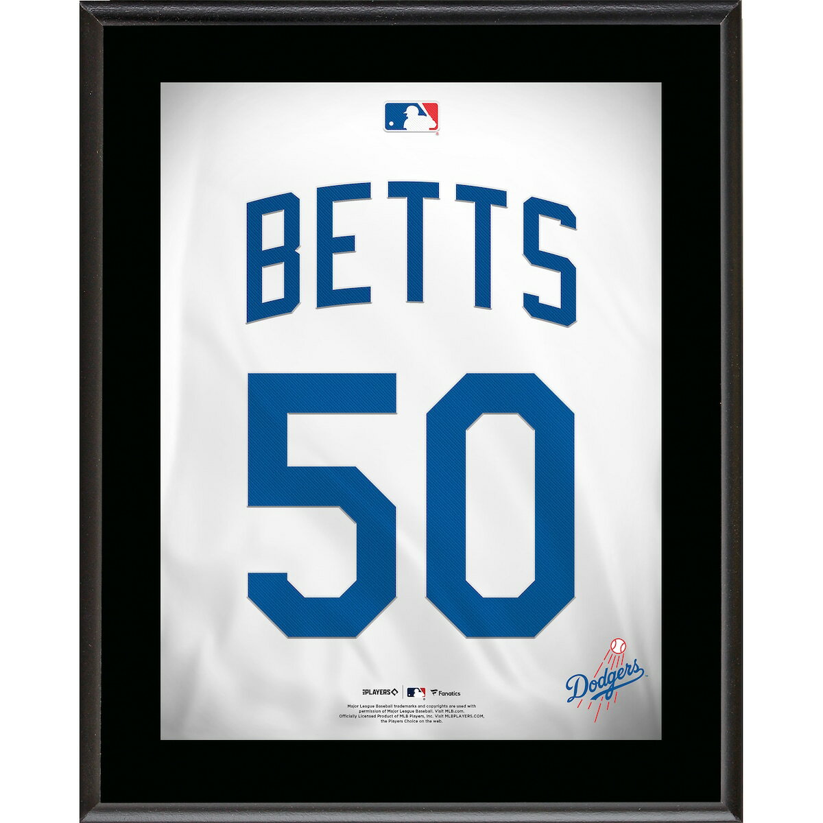 Mookie Betts Los Angeles Dodgers 10.5" x 13" Jersey Number Sublimated Player Plaque