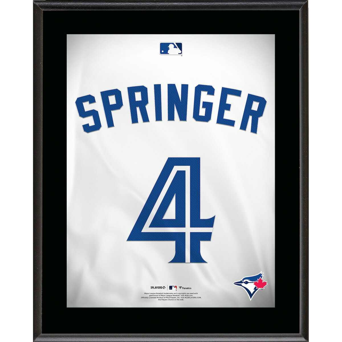 George Springer Toronto Blue Jays 10.5" x 13" Jersey Number Sublimated Player Plaque