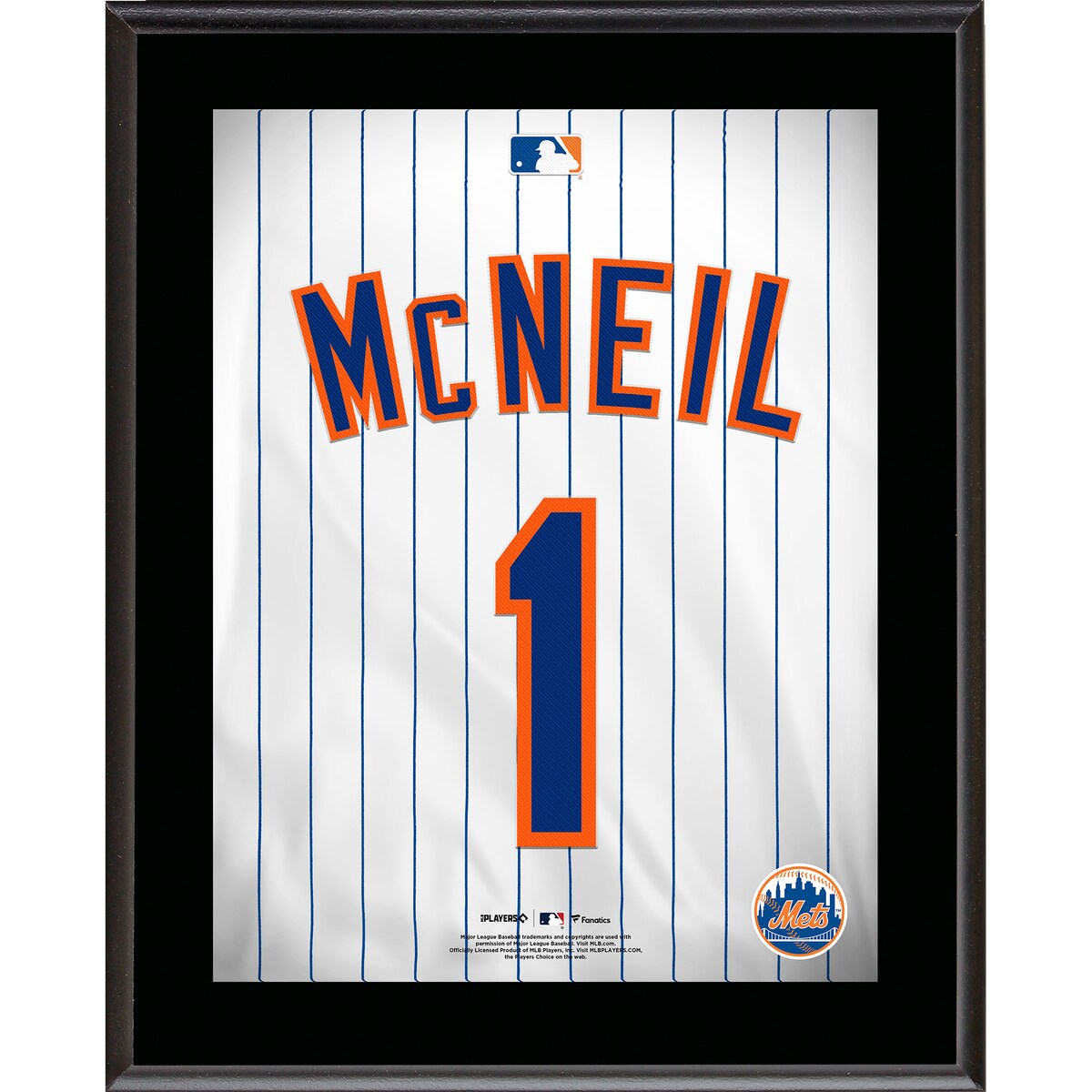 Jeff McNeil New York Mets 10.5" x 13" Jersey Number Sublimated Player Plaque