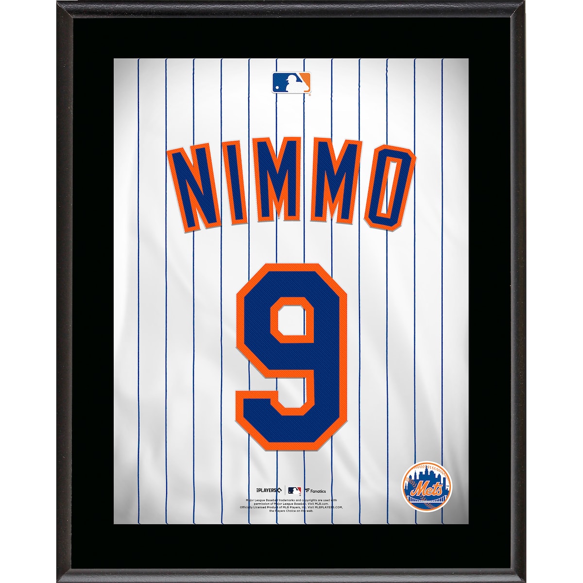 Brandon Nimmo New York Mets 10.5" x 13" Jersey Number Sublimated Player Plaque