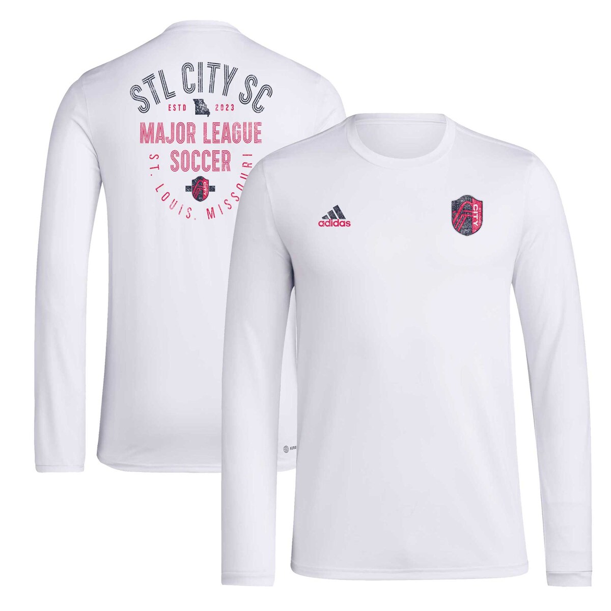 Men 039 s adidas White St. Louis City SC Local Stoic Long Sleeve T-Shirt