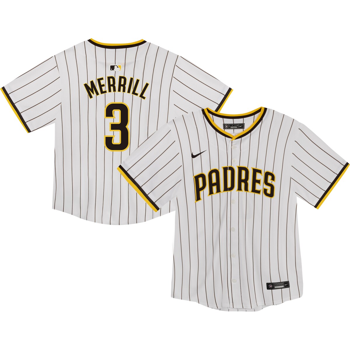 MLB パドレス ジャクソン・メリル ユニフォーム Nike ナイキ トドラー ホワイト (Toddler Nike Game Jerseys - Merrill)