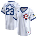 【公式グッズ】MLB カブス ライネ・サンドバーグ クーパーズタウンコレクション ユニフォーム Nike ナイキ メンズ ホワイト (Nike Mens Coo...