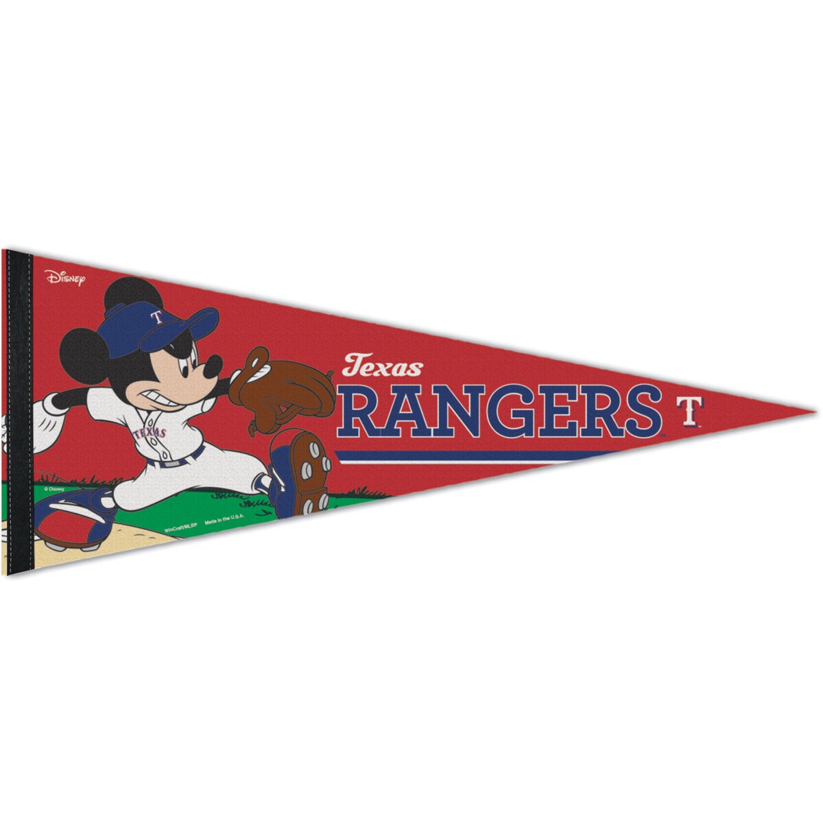 【公式グッズ】MLB レンジャーズ ペナント ウィンクラフト (12x30 Premium Pennant - Disney NEW)