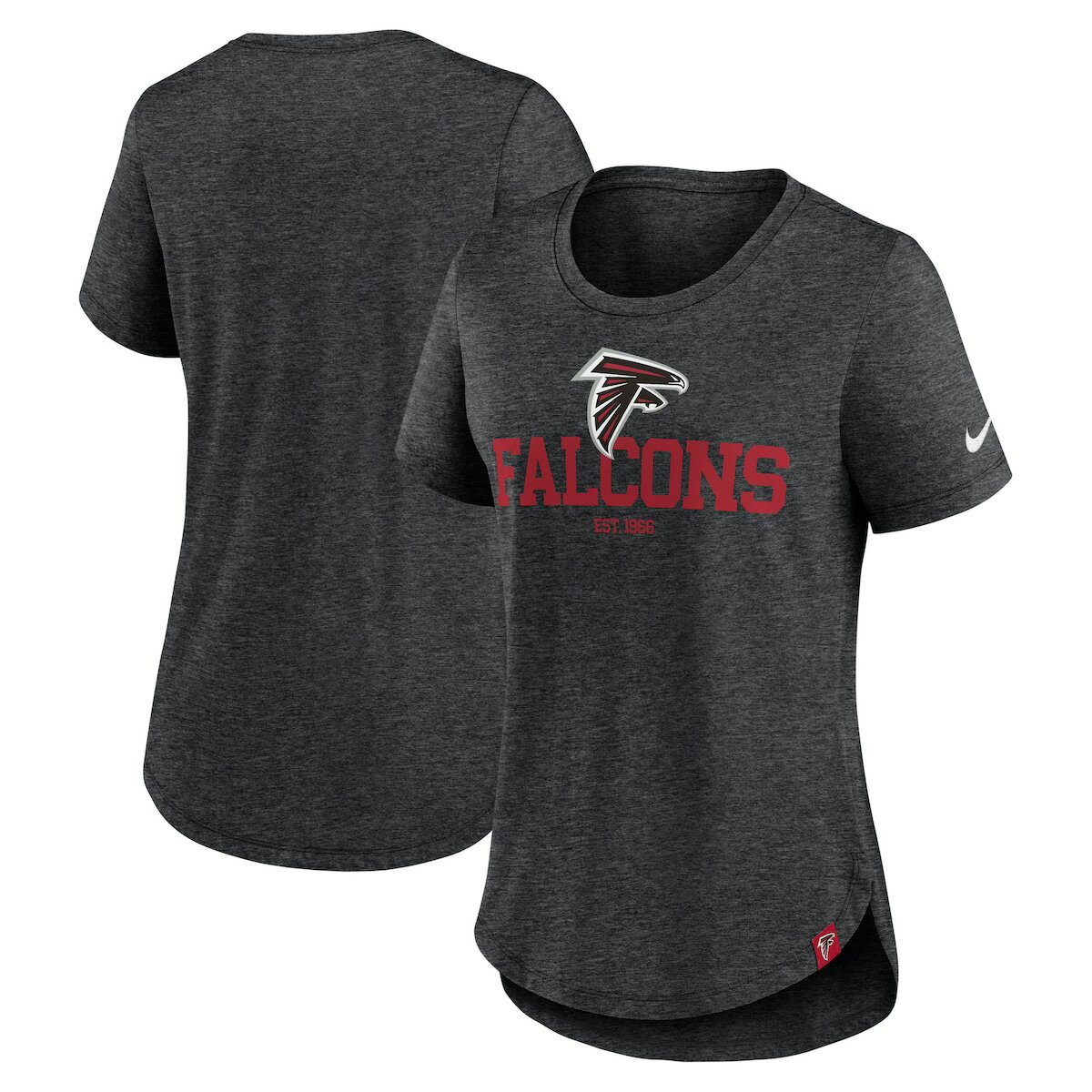 NFL ファルコンズ Tシャツ Nike ナイキ レディース ヘザーブラック (24 Women's Nike Triblend Fashion Top)