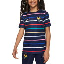 【公式グッズ】NATIONAL TEAM フランス代表 プレマッチトップ Nike ナイキ キッズ ブルー (NIK SU24 Youth Academy Pro Pre-Match Top)