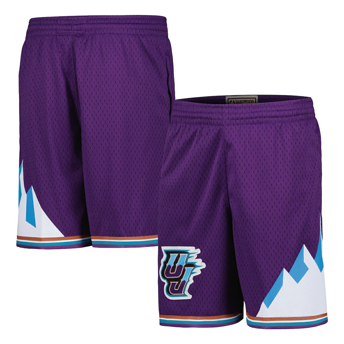 【公式グッズ】NBA ジャズ カジュアル ショーツ Mitchell & Ness（ミッチェル＆ネス） キッズ パープル (NBA Youth MNC FA23 HWC Swingman Shorts)