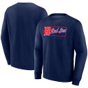 【公式グッズ】MLB レッドソックス フリース トレーナー Fanatics/ファナティクス メンズ ネイビー (Fanatics Focus Cotton Fleece Crew)