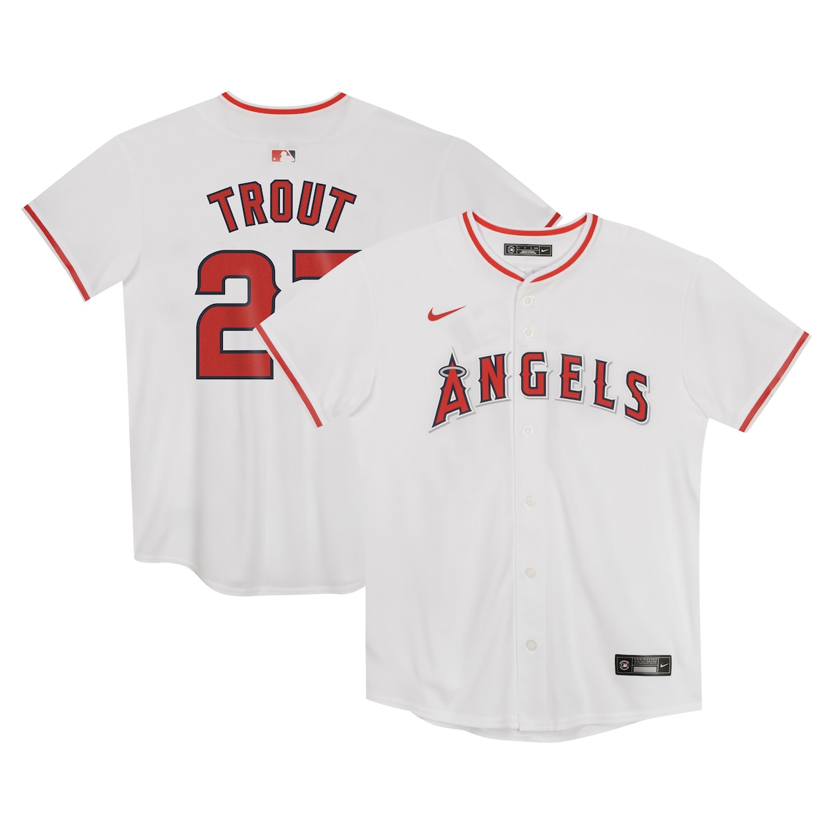 Preschool Nike Mike Trout White Los Angeles Angels Home Game Jersey