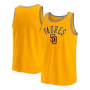 【公式グッズ】MLB パドレス タンクトップ Fanatics(ファナティクス) メンズ ゴールド (Fanatics Bet Biblend Tank)