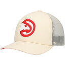 【公式グッズ】NBA ホークス アジャスタブル キャップ Mitchell & Ness/ミッチェル&ネス メンズ クリーム (24 NBA MNC Cream Foam Front Trucker)
