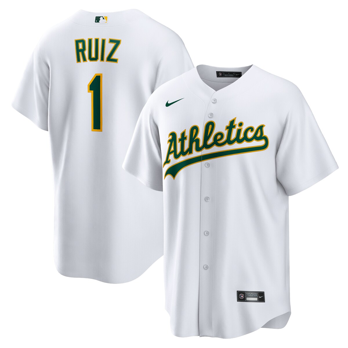【公式グッズ】MLB アスレチックス エステュリー・ルイズ ホーム ユニフォーム （レプリカ） Nike ナイキ メンズ ホワイト (Nike Replica Jersey - April Builds)