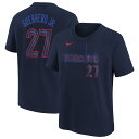 【公式グッズ】MLB ブルージェイズ ウラディミール・ゲレーロJr. 2024 シティコネクト ネーム&ナンバー Tシャツ Nike/ナイキ キッズ ネイビー (2024 Youth City Connect NN Tee)