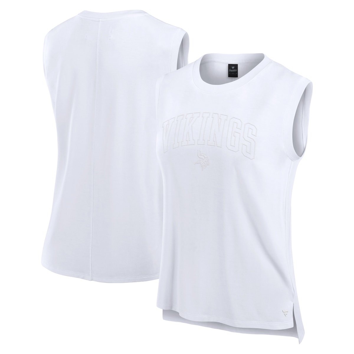エントリーでポイント 5倍【公式グッズ】NFL バイキングス タンクトップ Fanatics(ファナティクス) レディース ホワイト (24 Women's Fanatics Branded Front Office Tank)