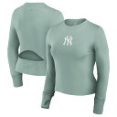 【公式グッズ】MLB ヤンキース Tシャツ Fanatics(ファナティクス) レディース グリーン (Women's Fanatics Branded Fro...
