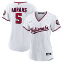 【公式グッズ】MLB ナショナルズ CJ・エイブラムス ホーム ユニフォーム (レプリカ) Nike/ナイキ レディース ホワイト (Women's Repli...