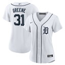 【公式グッズ】MLB タイガース ライリー・グリーン ホーム ユニフォーム (レプリカ) Nike/ナイキ レディース ホワイト (Women's Replic...