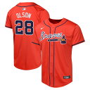 【公式グッズ】MLB ブレーブス マット・オルソン オルタネイト リミテッド ユニフォーム Nike ナイキ キッズ レッド (Youth Ltd Player...