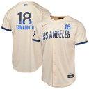 【公式グッズ】MLB ドジャース 山本 由伸 2024 シティコネクト リミテッド ユニフォーム Nike/ナイキ キッズ クリーム (Youth 24 New Ltd City Connect Player Jersey)