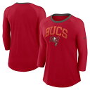 【公式グッズ】NFL バッカニアーズ 七分袖 ラグラン Tシャツ Nike/ナイキ レディース レッド (24 Womens Nike SS 3/4 Sleev...