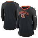 【公式グッズ】NFL ベンガルズ 七分袖 ラグラン Tシャツ Nike/ナイキ レディース ブラック (24 Womens Nike SS 3/4 Sleeve...