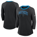 【公式グッズ】NFL パンサーズ 七分袖 ラグラン Tシャツ Nike ナイキ レディース ブラック (24 Womens Nike SS 3/4 Sleeve...