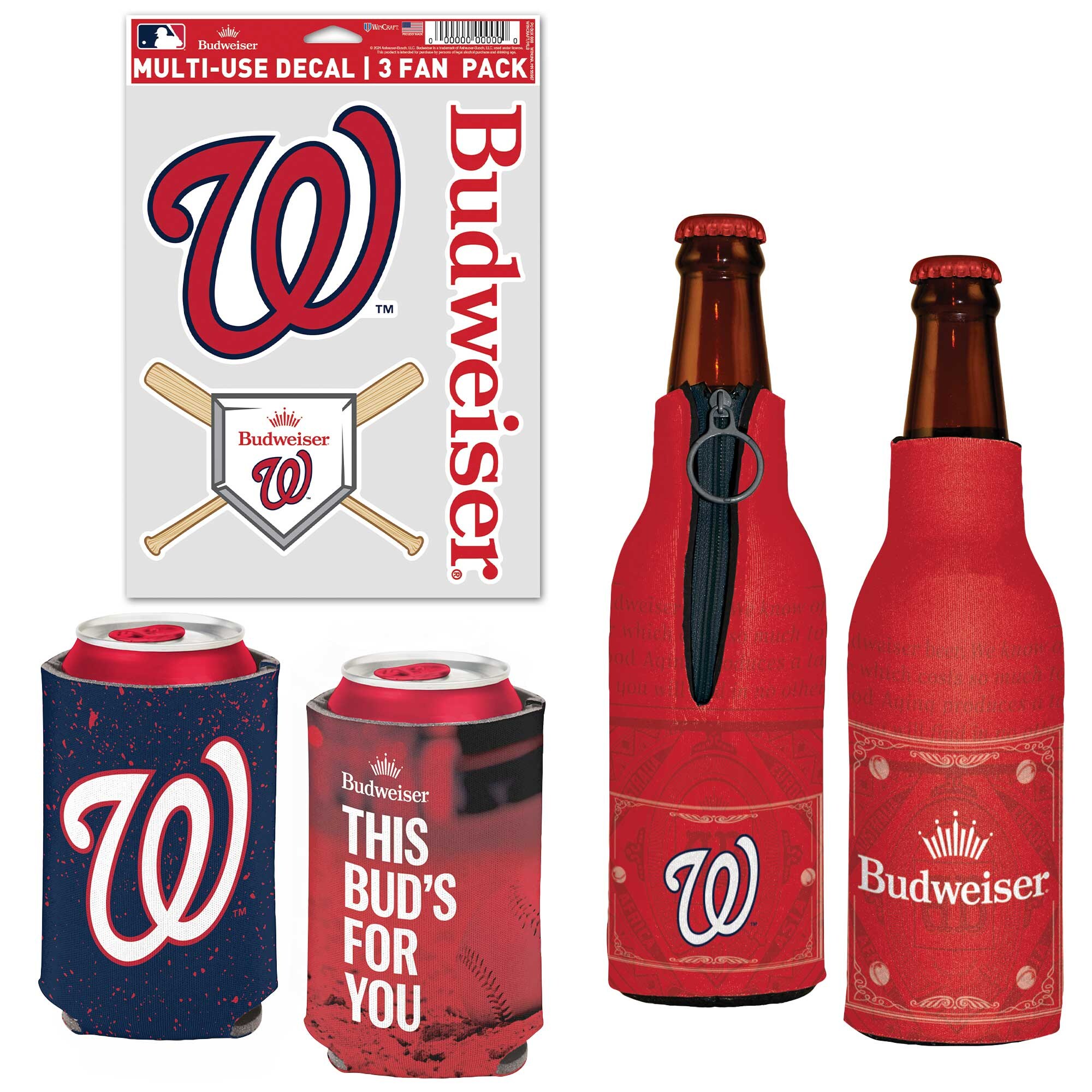【公式グッズ】MLB ナショナルズ 缶クーラー ウィンクラフト (Can Cooler, Bottle Cooler, Decal Pack ..