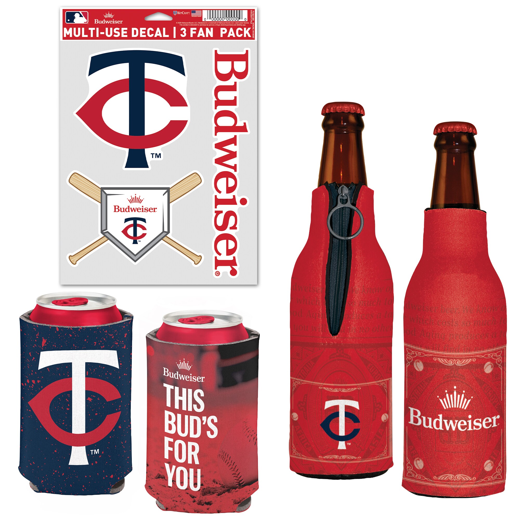 【公式グッズ】MLB ツインズ 缶クーラー ウィンクラフト (Can Cooler, Bottle Cooler, Decal Pack - ML..
