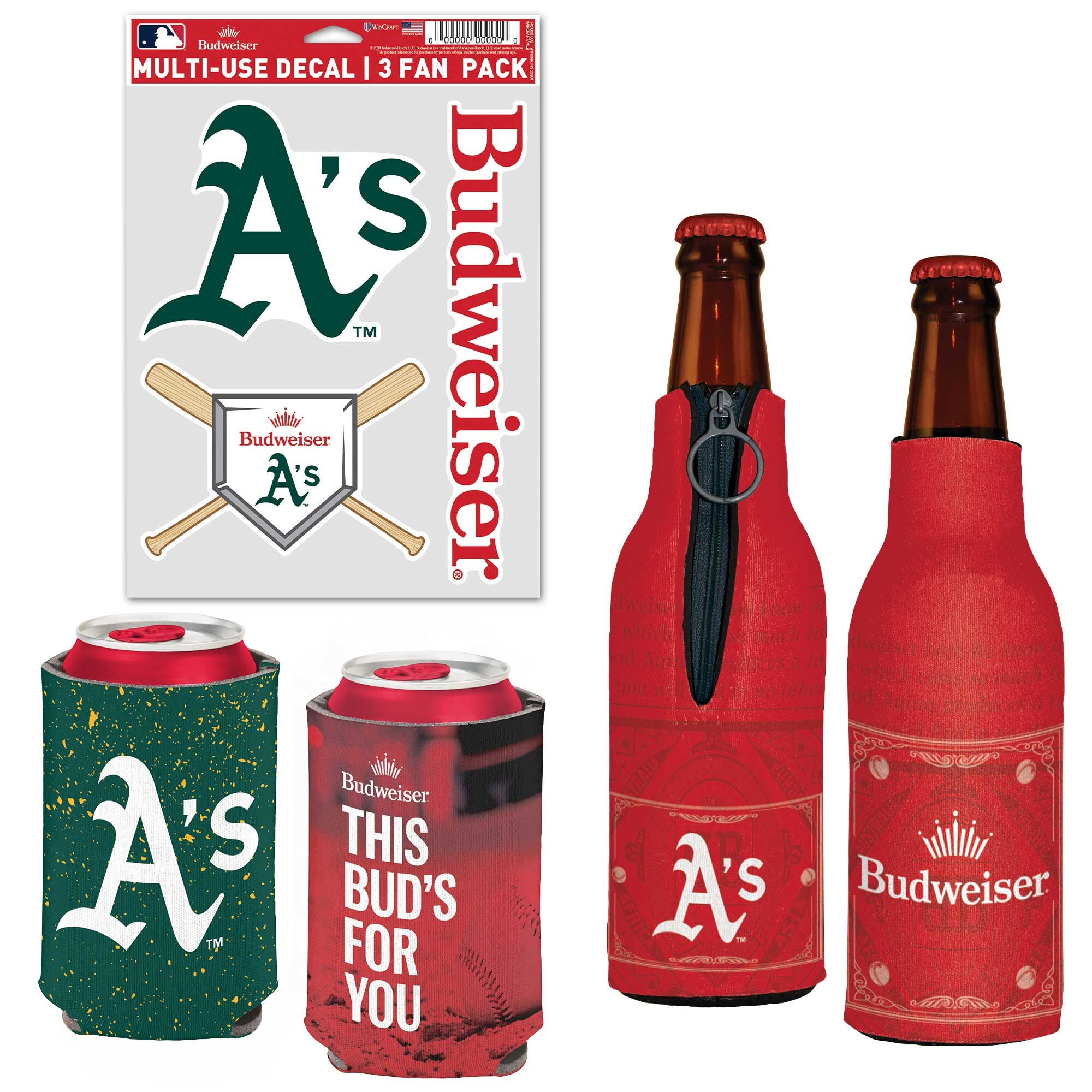 【公式グッズ】MLB アスレチックス 缶クーラー ウィンクラフト (Can Cooler, Bottle Cooler, Decal Pac..