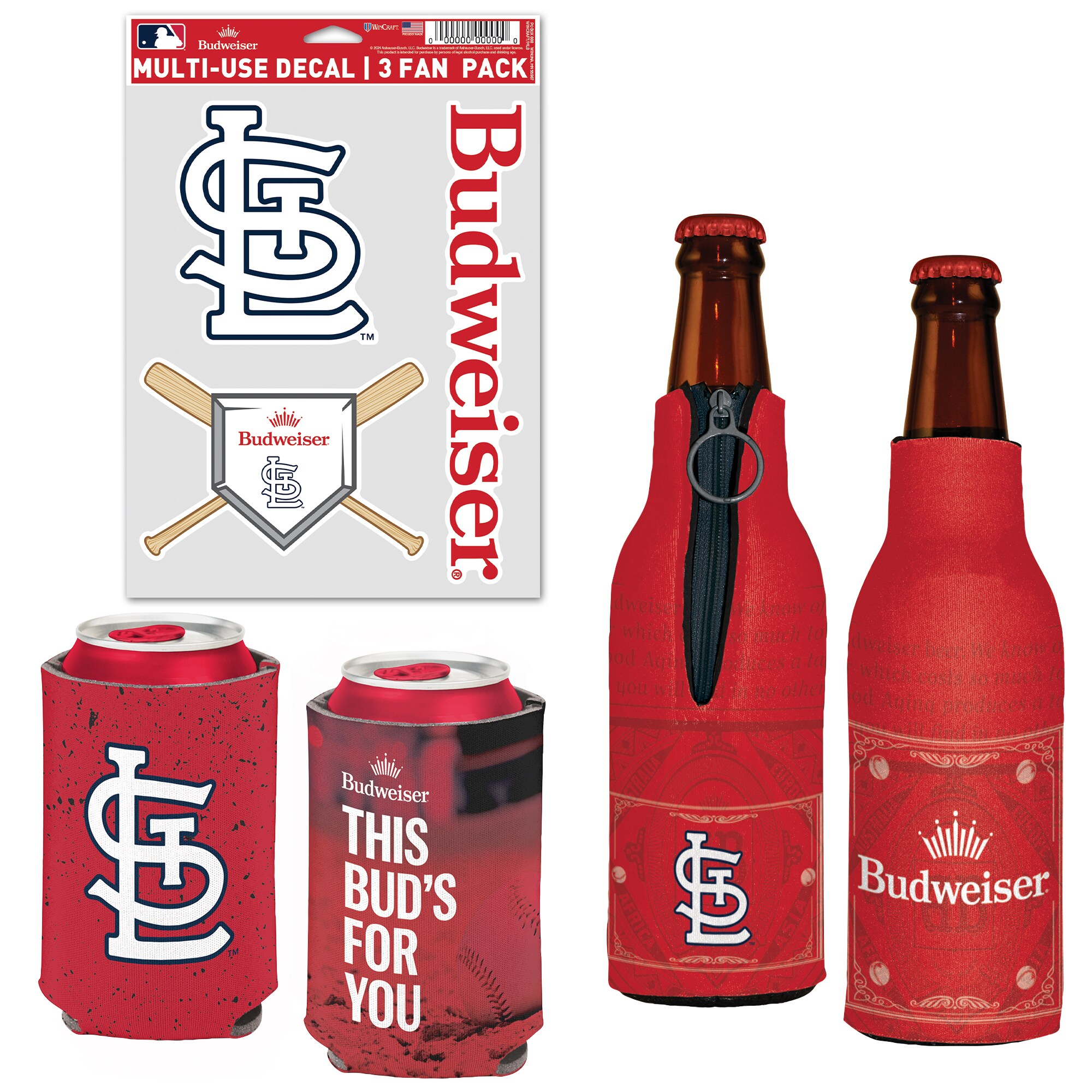 【公式グッズ】MLB カージナルス 缶クーラー ウィンクラフト (Can Cooler, Bottle Cooler, Decal Pack ..