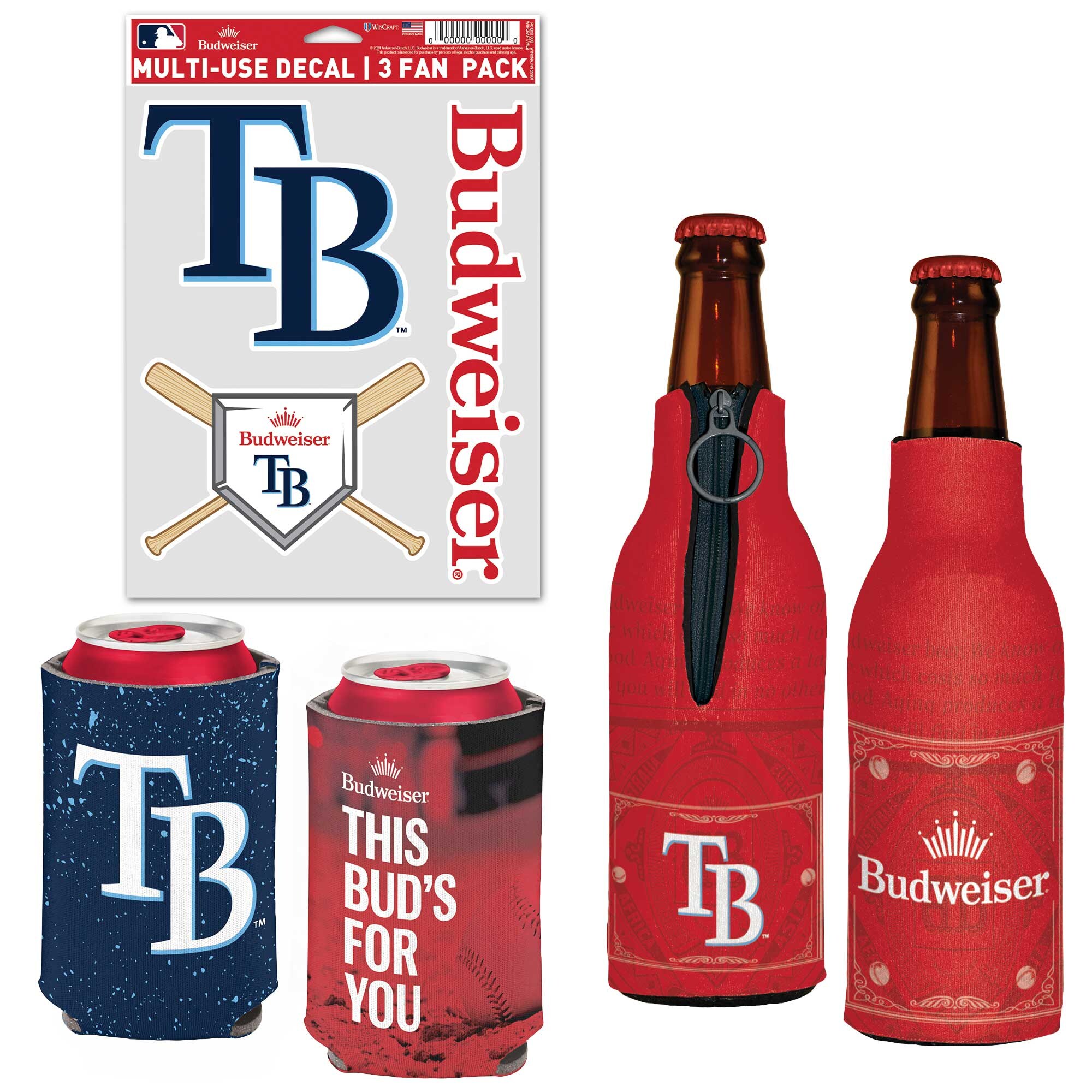 【公式グッズ】MLB レイズ 缶クーラー ウィンクラフト (Can Cooler, Bottle Cooler, Decal Pack - MLB ..