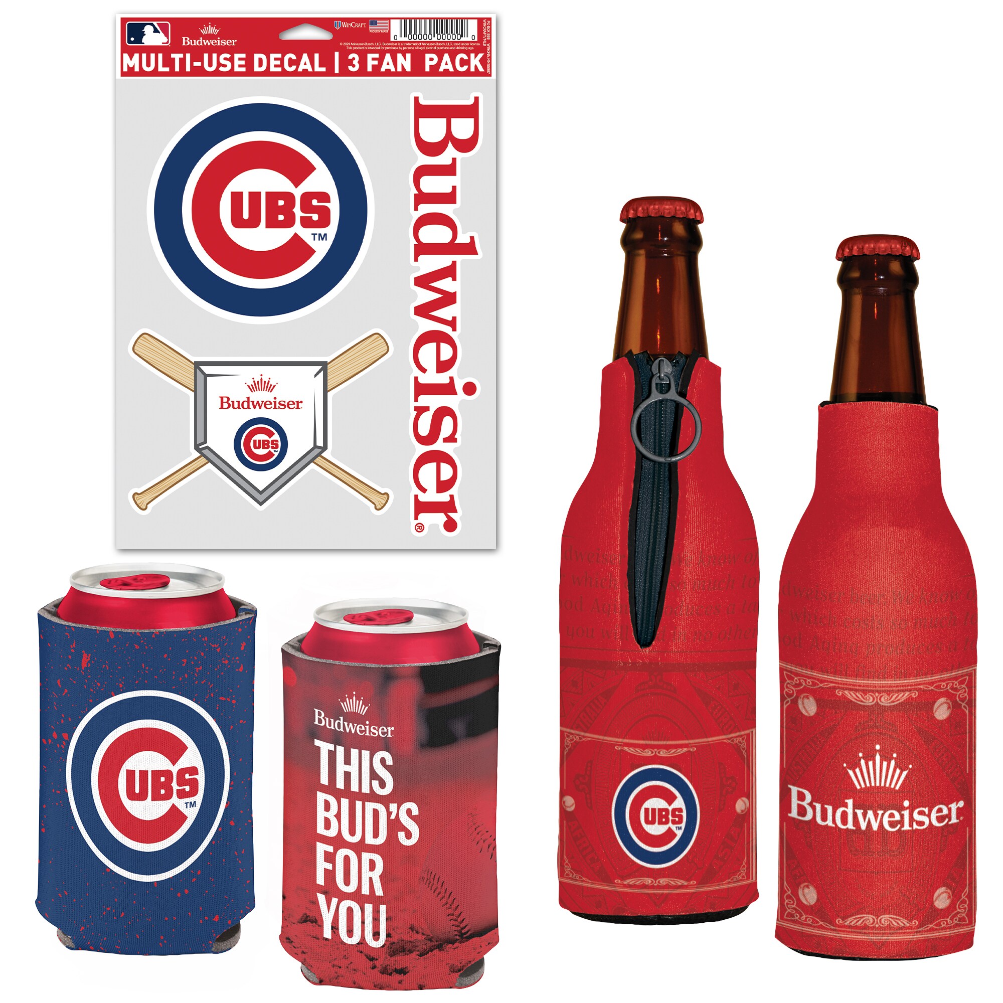 【公式グッズ】MLB カブス 缶クーラー ウィンクラフト (Can Cooler, Bottle Cooler, Decal Pack - MLB ..