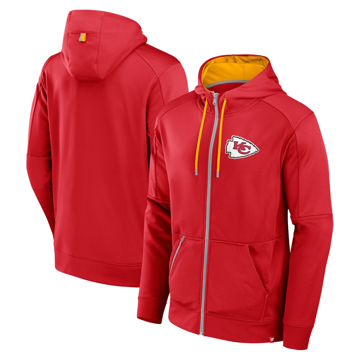 エントリーでポイント 5倍【公式グッズ】NFL チーフス ジップアップ パーカー Fanatics(ファナティクス) メンズ レッド (24 MENS Fanatics Defender LC Full Poly Full-Zip)