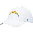 エントリーでポイント 5倍【公式グッズ】NFL チャージャーズ アジャスタブルキャップ '47 メンズ ホワイト (NFL Clean Up White)(4)