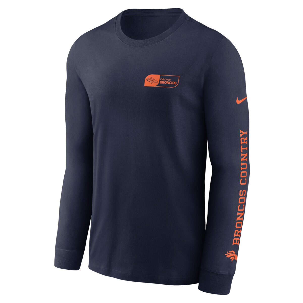 【公式グッズ】NFL ブロンコス 長袖 Tシャツ Nike/ナイキ メンズ ネイビー (24 Mens FAN GEAR Nike ALL OUT 2 HIT LST)