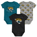 【公式グッズ】NFL ジャガーズ ロンパースセット Outerstuff(アウタースタッフ) ベビー ティール (24 Newborn Team Starter...