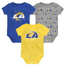 【公式グッズ】NFL ラムズ ロンパースセット Outerstuff(アウタースタッフ) ベビー ロイヤル (24 Newborn Team Starter 3...