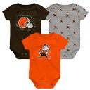 【公式グッズ】NFL ブラウンズ ロンパースセット Outerstuff(アウタースタッフ) ベビー ブラウン (24 Newborn Team Starter...