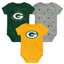 【公式グッズ】NFL パッカーズ ロンパースセット Outerstuff(アウタースタッフ) ベビー グリーン (24 Newborn Team Starter...