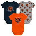 【公式グッズ】NFL ベアーズ ロンパースセット Outerstuff(アウタースタッフ) ベビー ネイビー (24 Newborn Team Starter 3 Pack Creeper)(4)