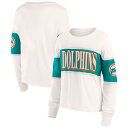 エントリーでポイント 5倍【公式グッズ】NFL ドルフィンズ 長袖 Tシャツ Fanatics(ファナティクス) レディース クリーム (24 Women's Antique Block Biblend Long Sleeve Fashion Tee)