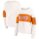 【公式グッズ】NFL バッカニアーズ 長袖 Tシャツ Fanatics(ファナティクス) レディース クリーム (24 Women's Antique Block Biblend Long Sleeve Fashion Tee)