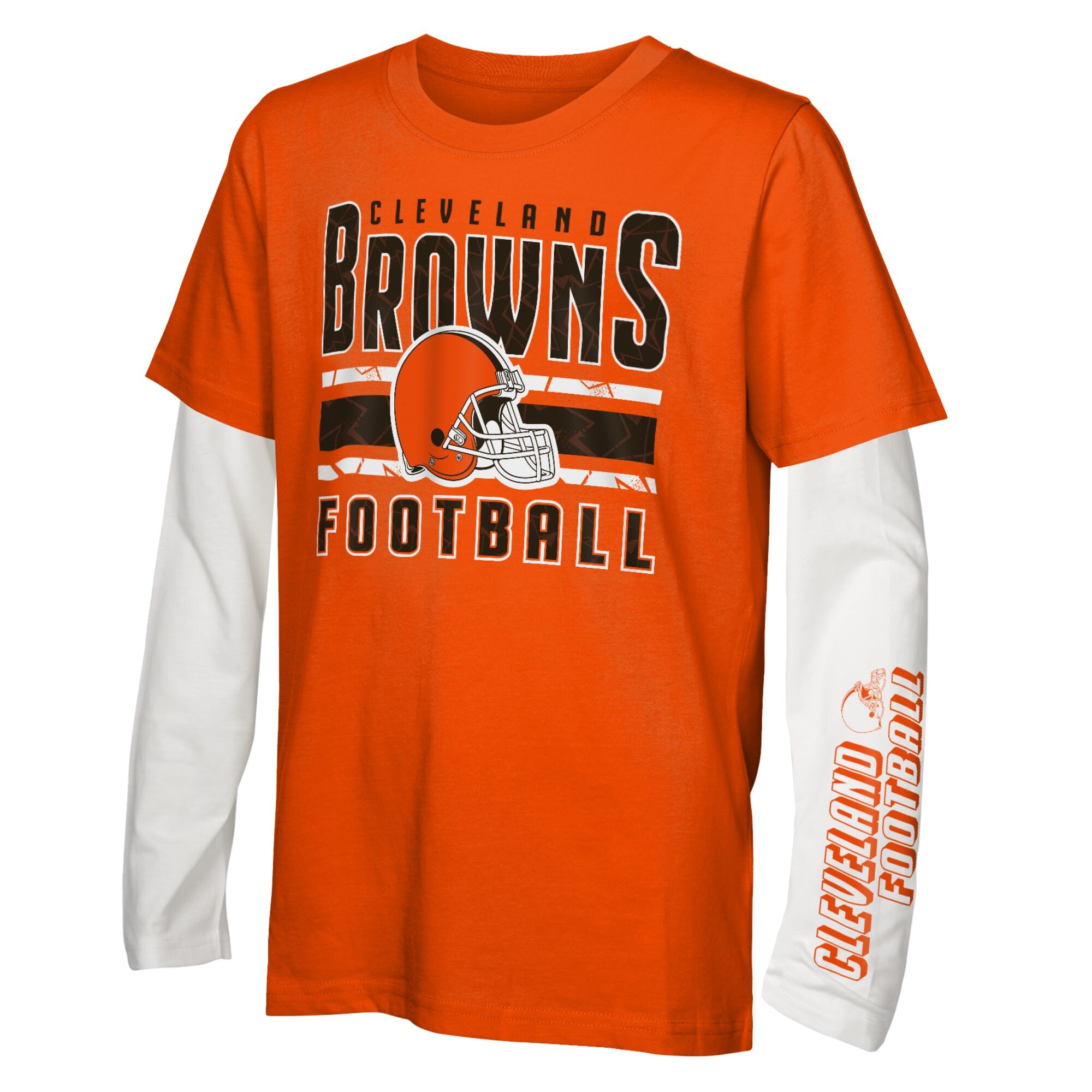 【公式グッズ】NFL ブラウンズ Tシャツ Outerstuff トドラー・幼児サイズ オレンジ (24 Juvenile In the Mix 3 in1 Combo Tee)